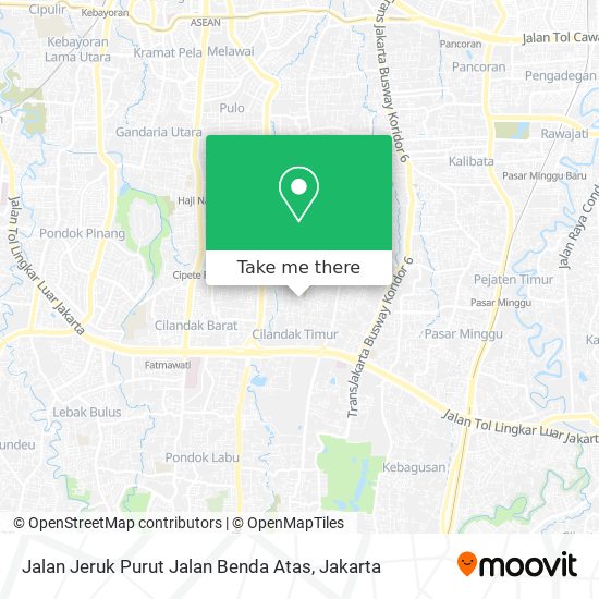 Jalan Jeruk Purut Jalan Benda Atas map