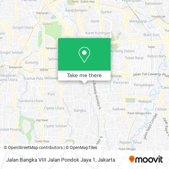 Jalan Bangka VIII Jalan Pondok Jaya 1 map
