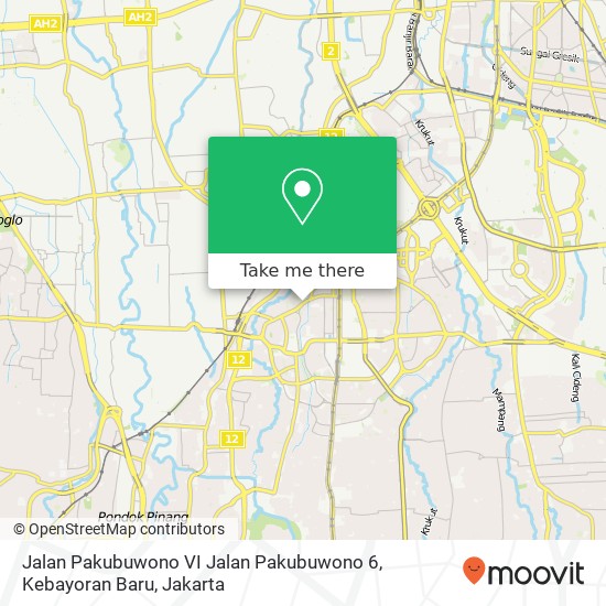 Jalan Pakubuwono VI Jalan Pakubuwono 6, Kebayoran Baru map