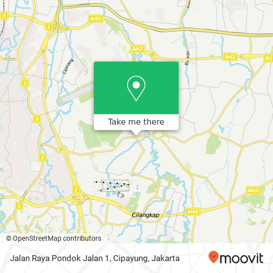 Jalan Raya Pondok Jalan 1, Cipayung map