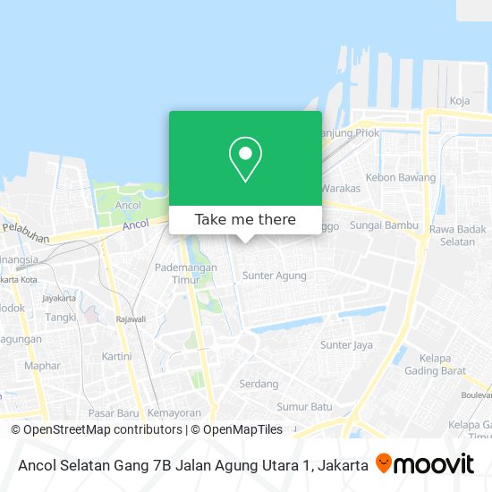 Ancol Selatan Gang 7B Jalan Agung Utara 1 map