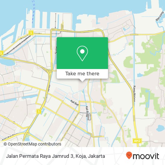 Jalan Permata Raya Jamrud 3, Koja map