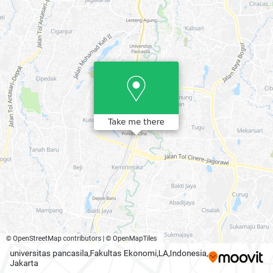 universitas pancasila,Fakultas Ekonomi,LA,Indonesia map