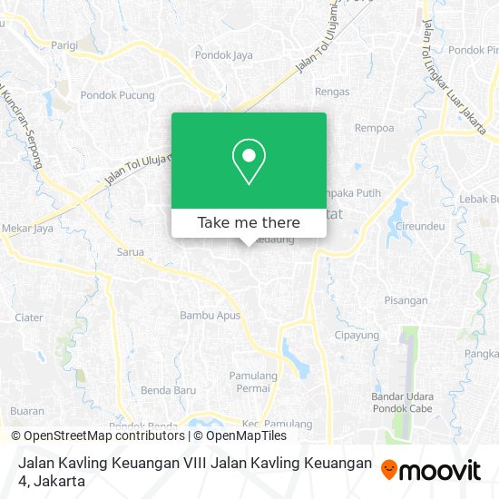Jalan Kavling Keuangan VIII Jalan Kavling Keuangan 4 map