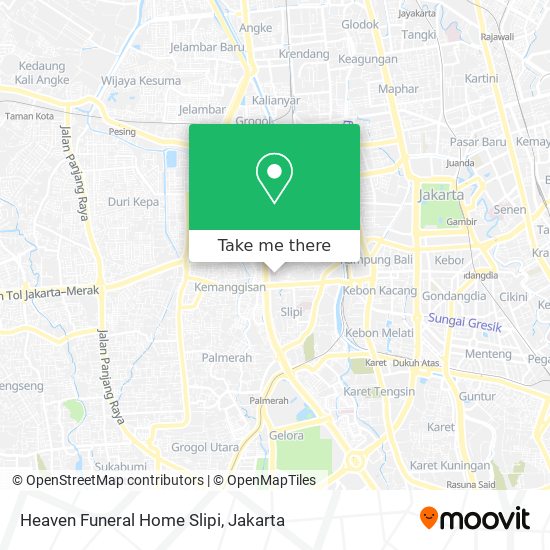 Heaven Funeral Home Slipi map