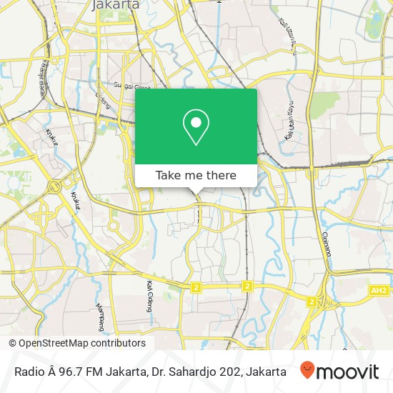 Radio Â 96.7 FM Jakarta, Dr. Sahardjo 202 map