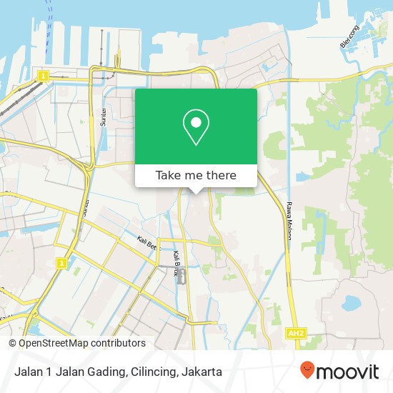 Jalan 1 Jalan Gading, Cilincing map