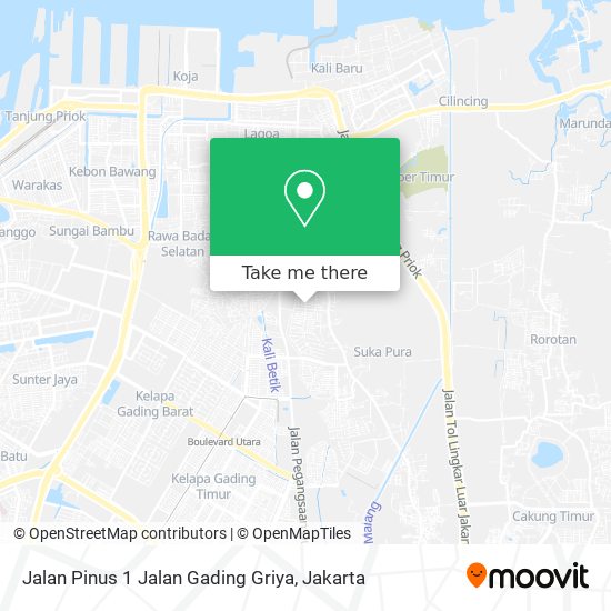 Jalan Pinus 1 Jalan Gading Griya map
