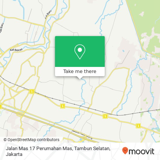 Jalan Mas 17 Perumahan Mas, Tambun Selatan map