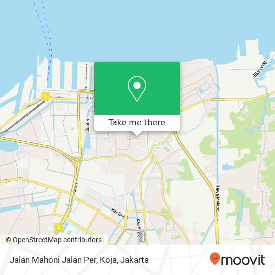 Jalan Mahoni Jalan Per, Koja map