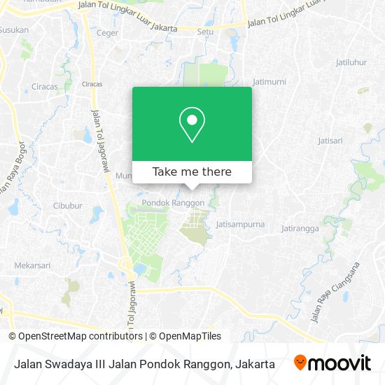 Jalan Swadaya III Jalan Pondok Ranggon map