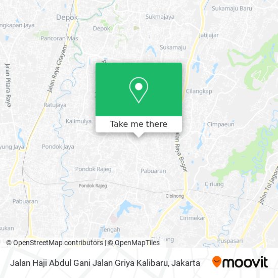 Jalan Haji Abdul Gani Jalan Griya Kalibaru map