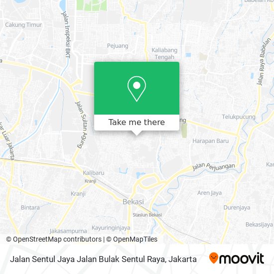 Jalan Sentul Jaya Jalan Bulak Sentul Raya map
