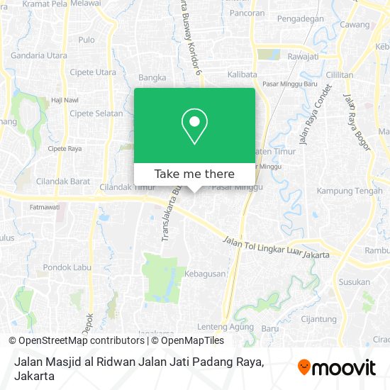 Jalan Masjid al Ridwan Jalan Jati Padang Raya map
