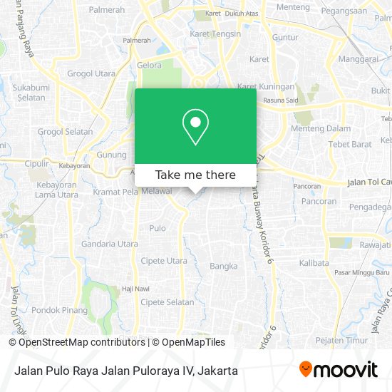 Jalan Pulo Raya Jalan Puloraya IV map