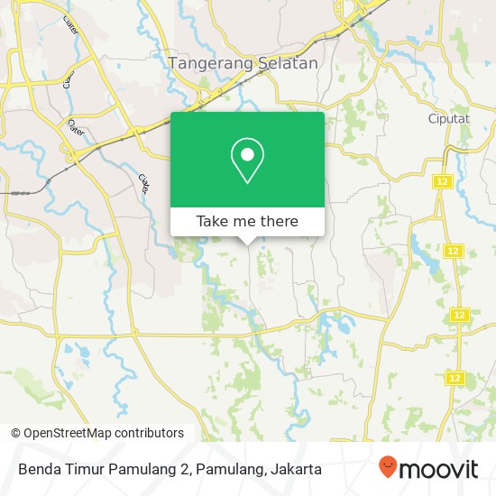 Benda Timur Pamulang 2, Pamulang map