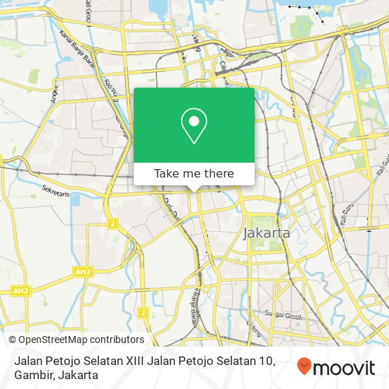 Jalan Petojo Selatan XIII Jalan Petojo Selatan 10, Gambir map