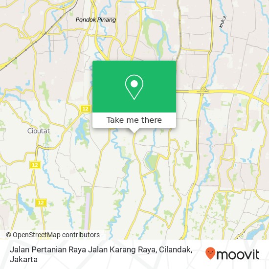 Jalan Pertanian Raya Jalan Karang Raya, Cilandak map