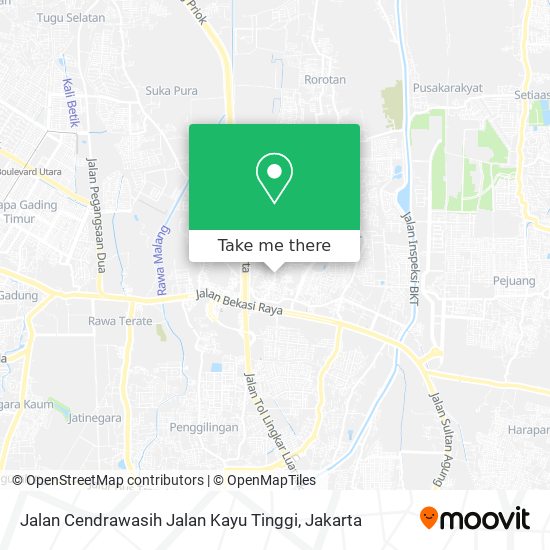 Jalan Cendrawasih Jalan Kayu Tinggi map