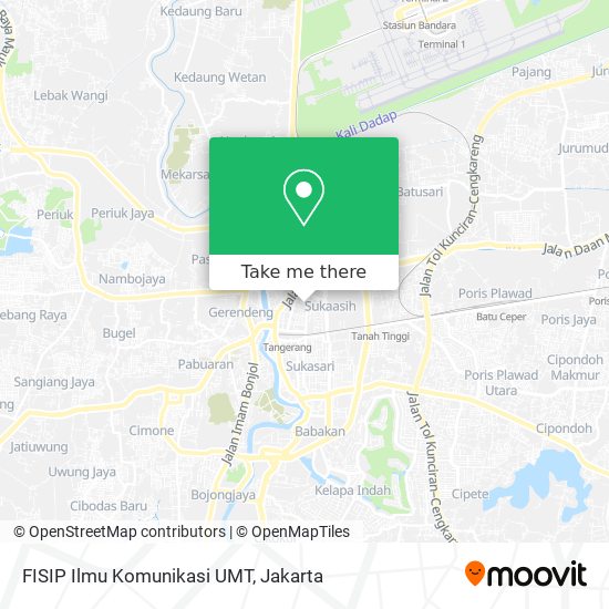 FISIP Ilmu Komunikasi UMT map