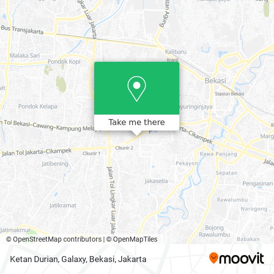 Ketan Durian, Galaxy, Bekasi map