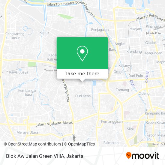 Blok Aw Jalan Green VIllA map