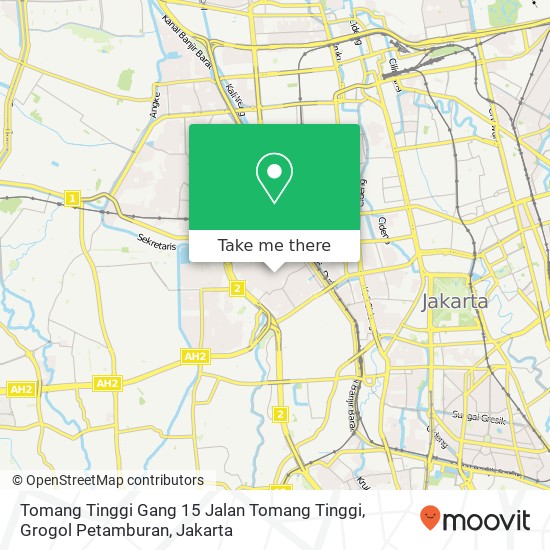 Tomang Tinggi Gang 15 Jalan Tomang Tinggi, Grogol Petamburan map