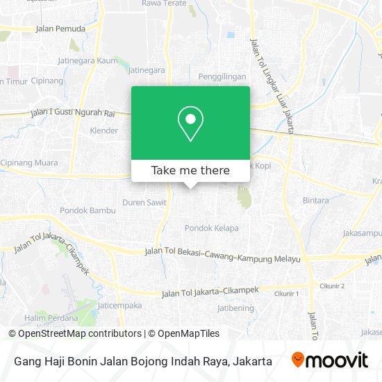 Gang Haji Bonin Jalan Bojong Indah Raya map