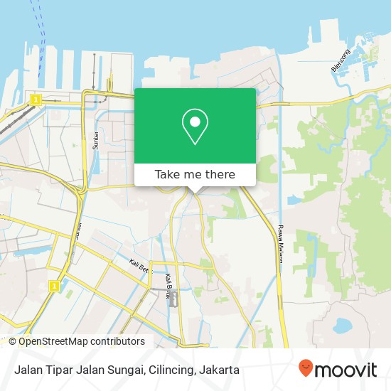 Jalan Tipar Jalan Sungai, Cilincing map