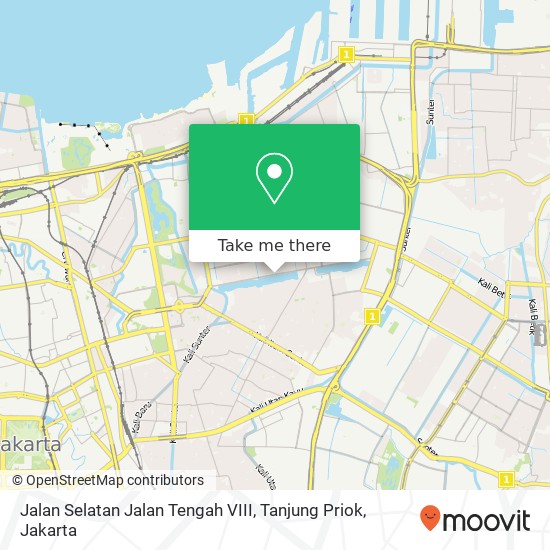 Jalan Selatan Jalan Tengah VIII, Tanjung Priok map