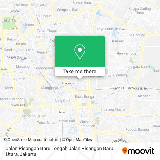 Jalan Pisangan Baru Tengah Jalan Pisangan Baru Utara map