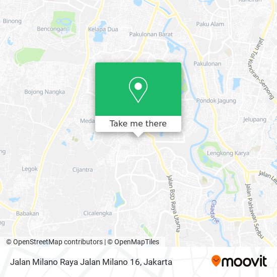 Jalan Milano Raya Jalan Milano 16 map