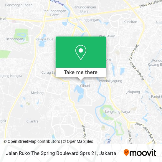 Jalan Ruko The Spring Boulevard Sprs 21 map