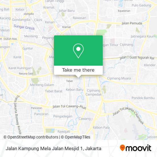 Jalan Kampung Mela Jalan Mesjid 1 map