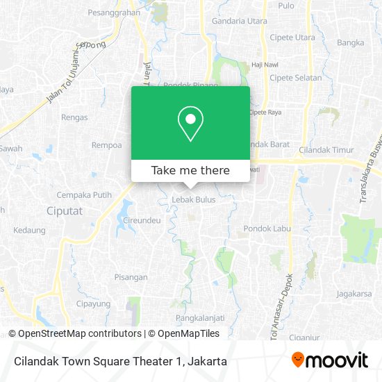 Cilandak Town Square Theater 1 map