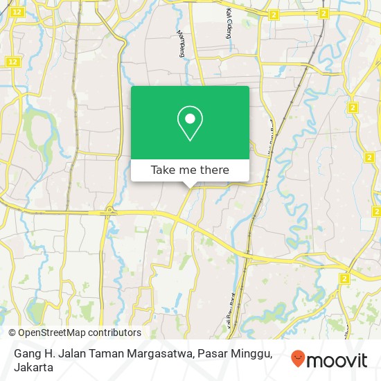 Gang H. Jalan Taman Margasatwa, Pasar Minggu map