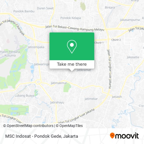 MSC Indosat - Pondok Gede map