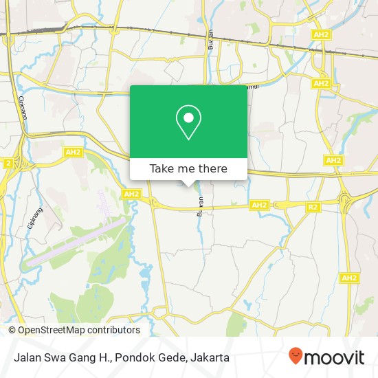 Jalan Swa Gang H., Pondok Gede map