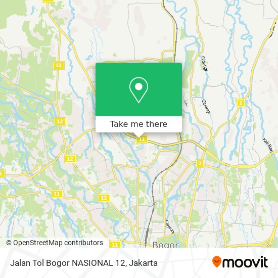 Jalan Tol Bogor NASIONAL 12 map