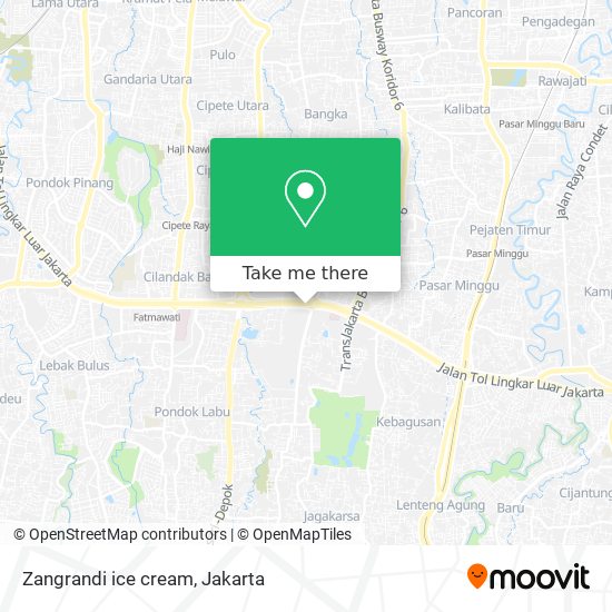 Zangrandi ice cream map