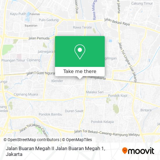 Jalan Buaran Megah II Jalan Buaran Megah 1 map