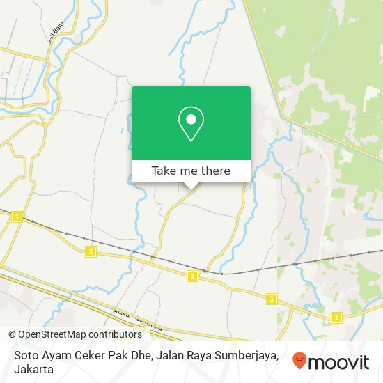 Soto Ayam Ceker Pak Dhe, Jalan Raya Sumberjaya map