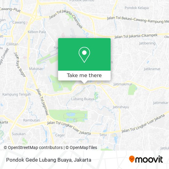 Pondok Gede Lubang Buaya map