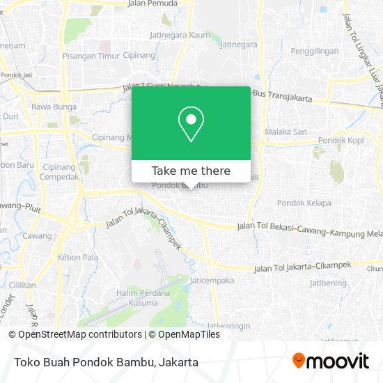 Toko Buah Pondok Bambu map