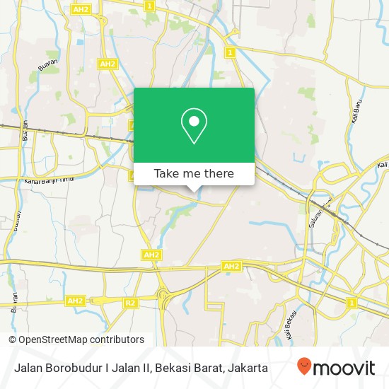 Jalan Borobudur I Jalan II, Bekasi Barat map