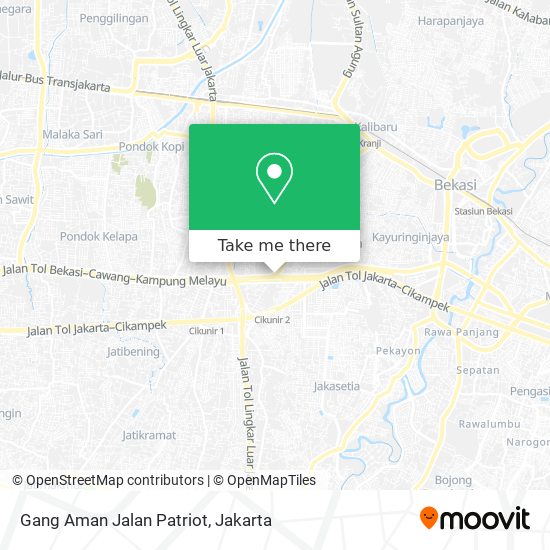 Gang Aman Jalan Patriot map