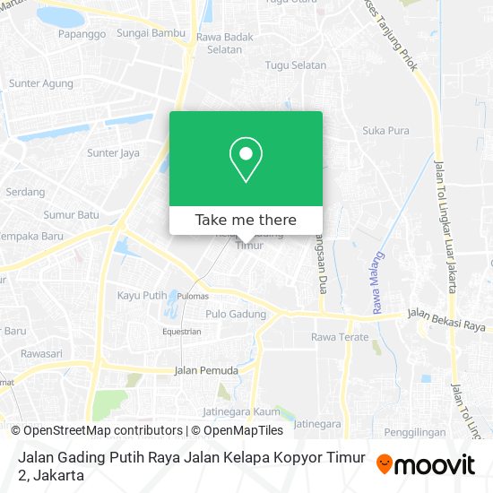 Jalan Gading Putih Raya Jalan Kelapa Kopyor Timur 2 map