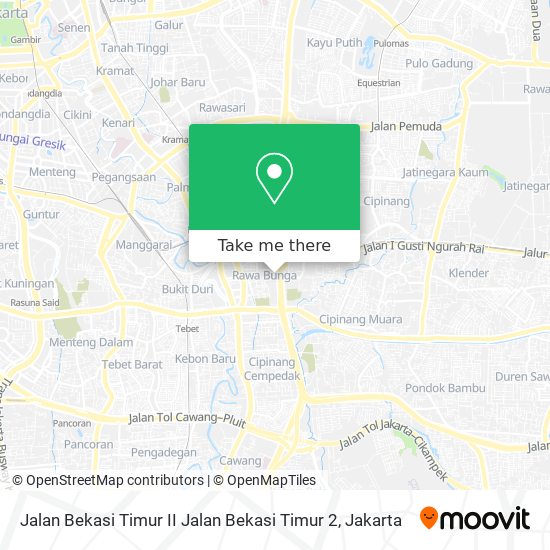 Jalan Bekasi Timur II Jalan Bekasi Timur 2 map