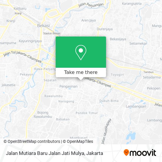 Jalan Mutiara Baru Jalan Jati Mulya map