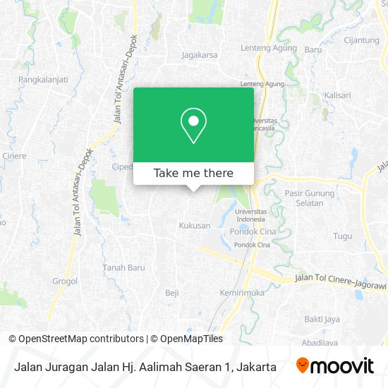 Jalan Juragan Jalan Hj. Aalimah Saeran 1 map